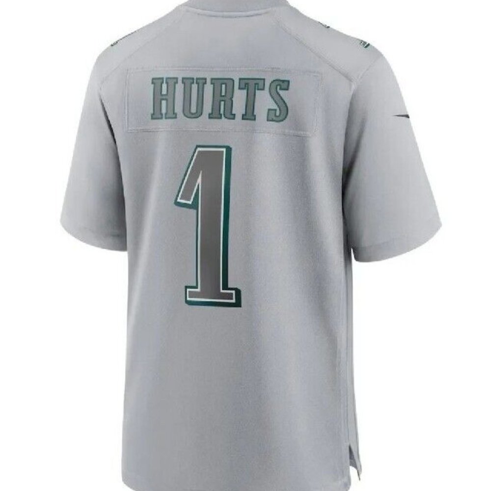 Nike Men Philadelphia Eagles Jalen Hurts Gray Super Bowl LVII Patch Jers… - Picture 3 of 3